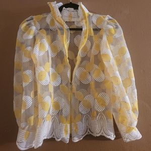 Small lace zipper blouse